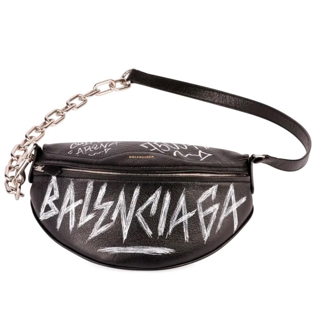 COPY - AUTHENTIC BALENCIAGA GRAFFITI PRINT BELT BAG!!!!!!! INCREASED IN VALUE O…
